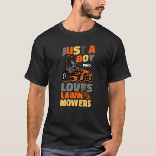 Lawn Mower Mowing Dad Father Landscaper Tractor Ju T-Shirt