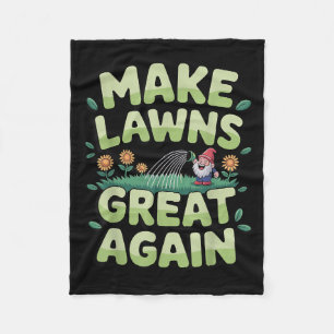 Lawn Mower Novelty For Men Women Kids Landscaper L Fleece Blanket