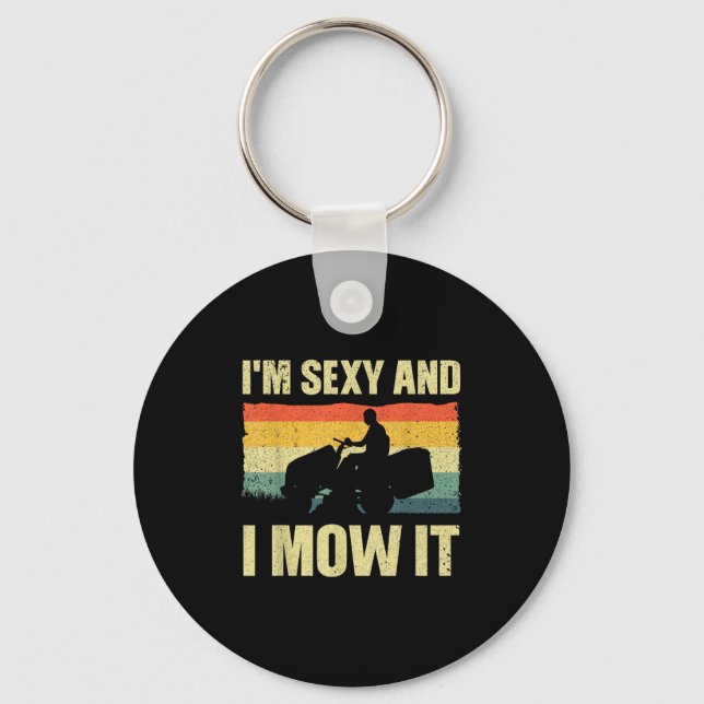 Lawn Mower Novelty For Men Women Kids Landscaper L Key Ring (Front)