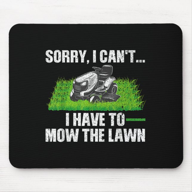 Lawn Mower Novelty For Men Women Kids Landscaper L Mouse Pad (Front)