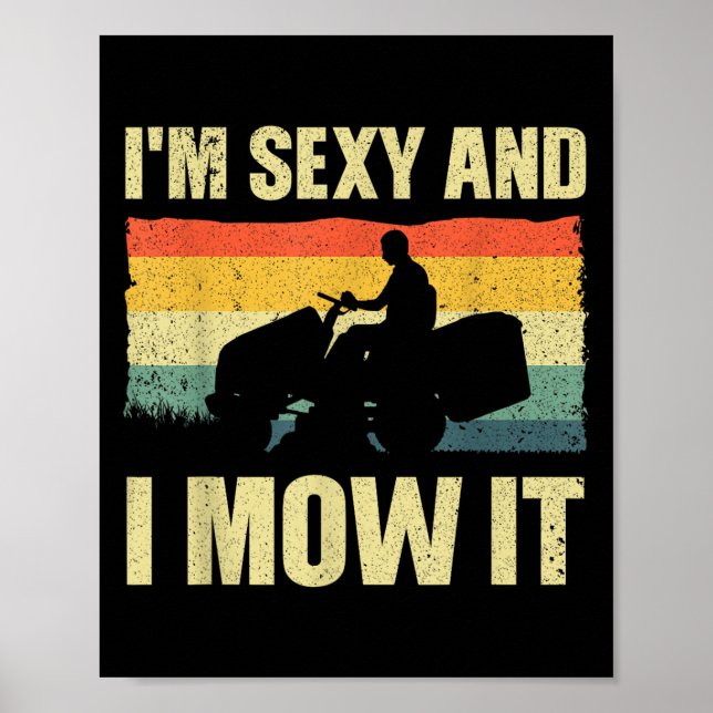 Lawn Mower Novelty For Men Women Kids Landscaper L Poster (Front)