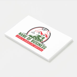 Lawn Mower Red Green Landscaping Services Post-it Notes