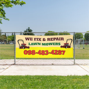 Lawn Mower Repair And Servicing Banner