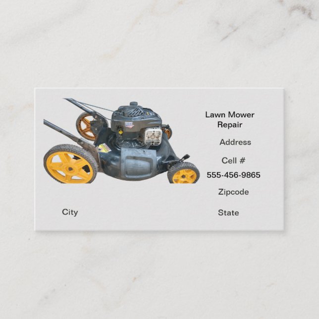 Lawn Mower Repair  Business Card (Front)