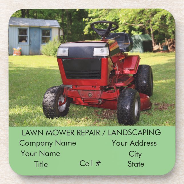 Lawn Mower Repair / Landscaping Coaster (Front)