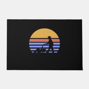 Lawn Mower Retro Doormat