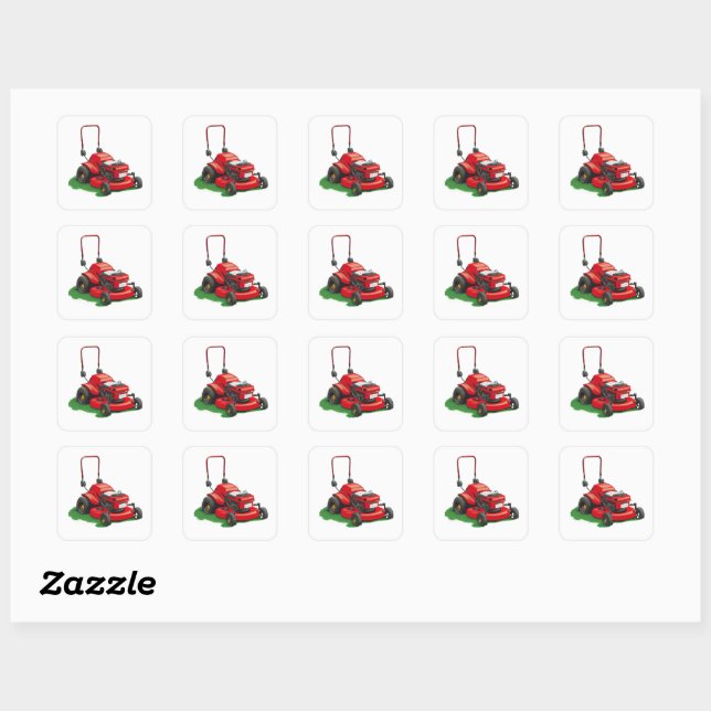 Lawn mower  set. sticker (Sheet)