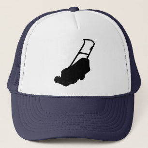 Lawn mower trucker hat