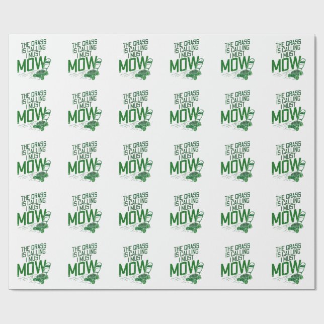 Lawn Mower Wrapping Paper (Flat)