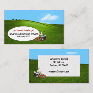 Lawn Mowing  Business Card