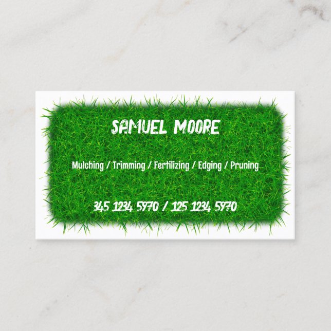 Lawn Mowing Business Card (Front)