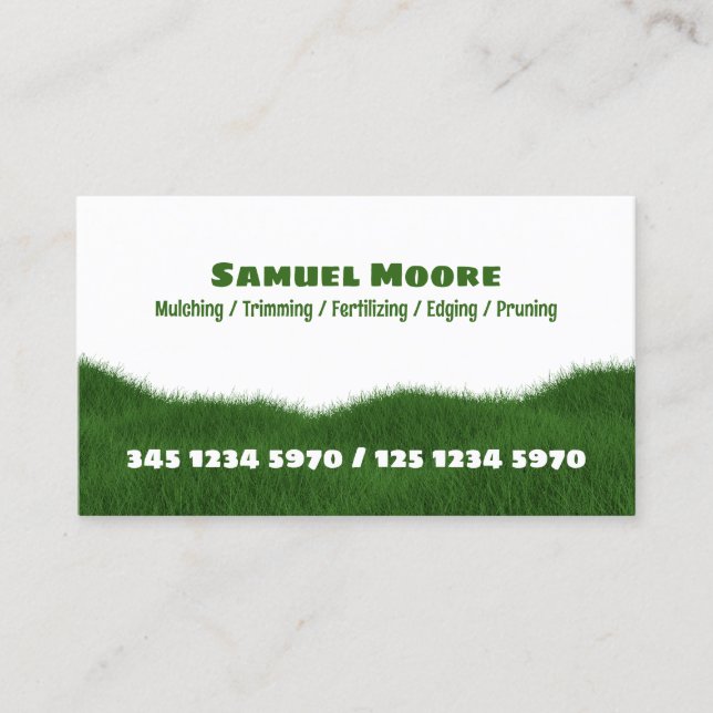 Lawn Mowing Business Card (Front)