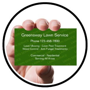 Lawn Mowing Care Business Cards