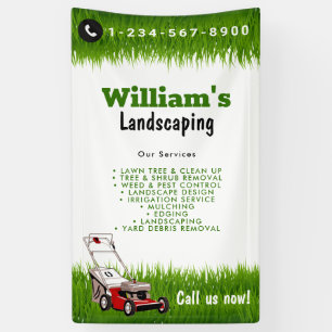 Lawn Mowing Cutting Services, Lawn Care  Banner