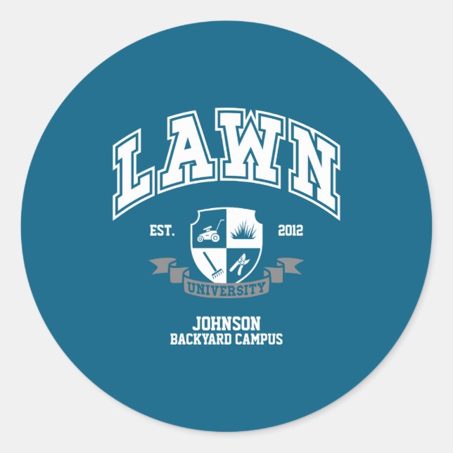 Lawn Mowing Funny Yard Work For Dad Grandpa _1  Classic Round Sticker (Front)