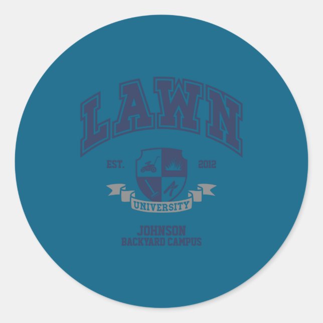 Lawn Mowing Funny Yard Work For Dad Grandpa  Classic Round Sticker (Front)