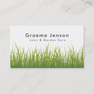 Lawn Mowing Gardening Grass Business Card