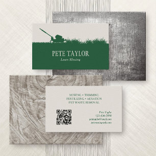 Lawn Mowing Grass Cutting Business Card