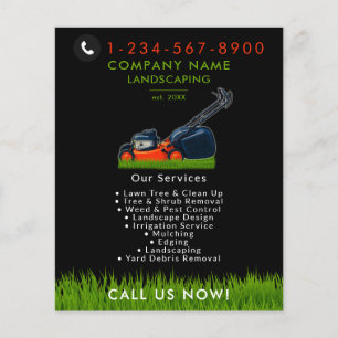 Lawn Mowing Landscaping Garden Lawn Care Black Flyer