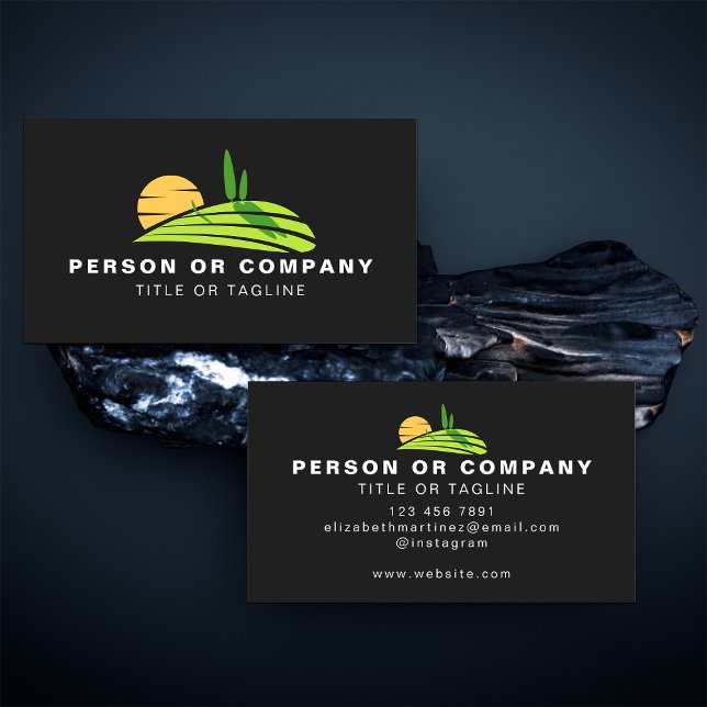 Lawn Mowing Landscaping Gardening Services Custom Business Card (Creator Uploaded)