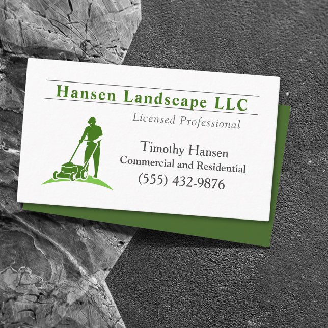 Lawn Mowing Landscaping Yard Service  Business Card (Creator Uploaded)