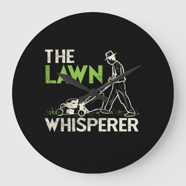 Lawn Mowing Large Clock (Front)