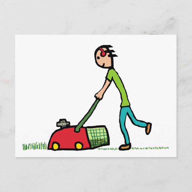 Lawn Mowing Postcard (Front)