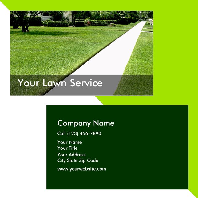 Lawn Mowing Services Business Card (Creator Uploaded)