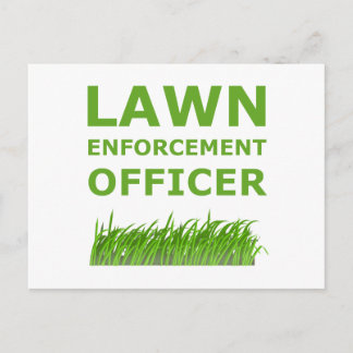 Lawn Officer Green Postcard