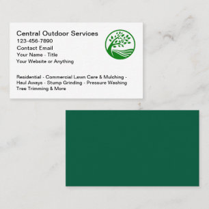 Lawn Outdoor Services Business Cards Mockup