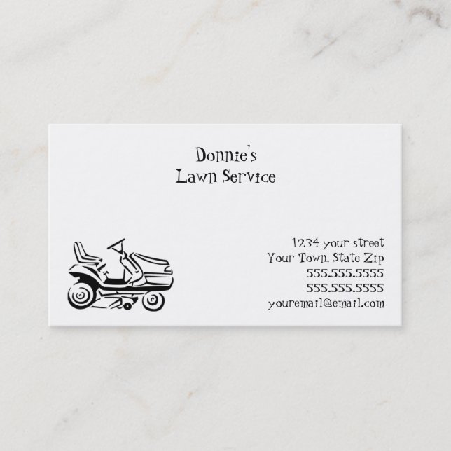Lawn Service Business Cards (Front)