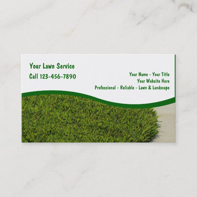 Lawn Service  Business Cards (Front)