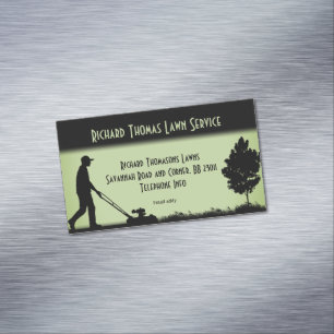 Lawn Service Landscape Magnetic Business Card