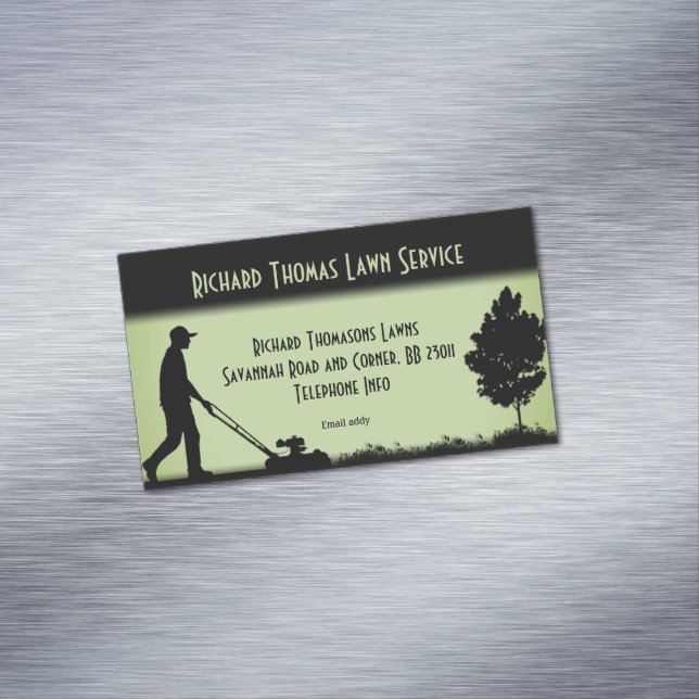Lawn Service Landscape Magnetic Business Card (In Situ)