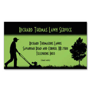 Lawn Service Landscape Magnetic Business Card