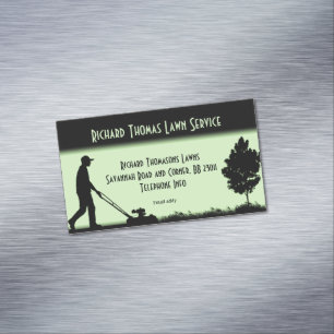 Lawn Service Landscape Magnetic Business Card