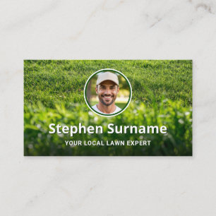 Lawn Services Custom Photo Landscaping Yard Care Business Card
