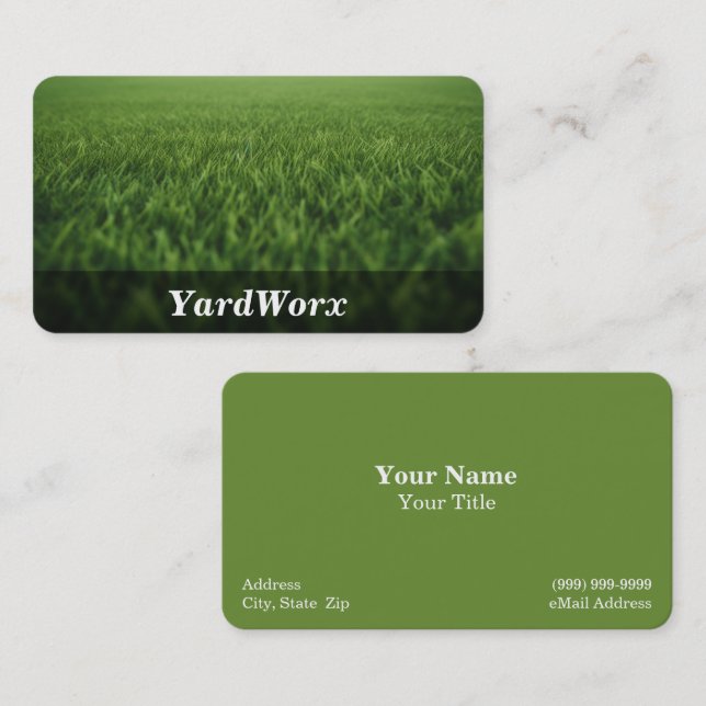 Lawn Services / Yard Care Business Card (Front/Back)