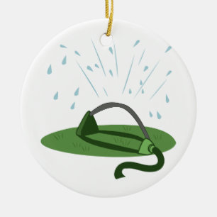 Lawn Sprinkler Ceramic Tree Decoration