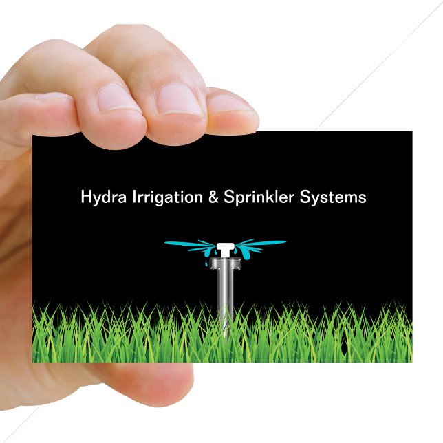 Lawn Sprinkler Irrigation Business Card (Creator Uploaded)