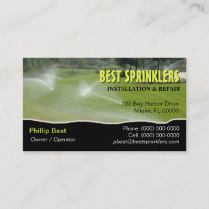 Lawn Sprinkler / Landscaping Business Card