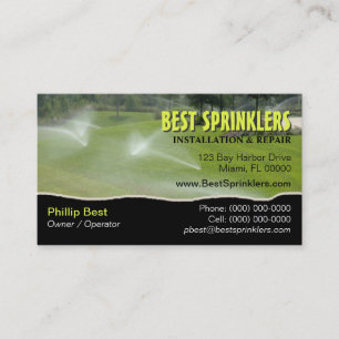 Lawn Sprinkler / Landscaping Business Card