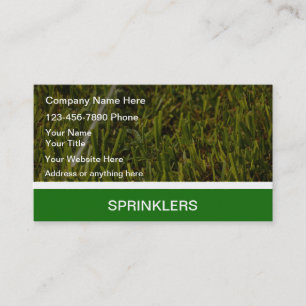 Lawn Sprinklers Business Cards
