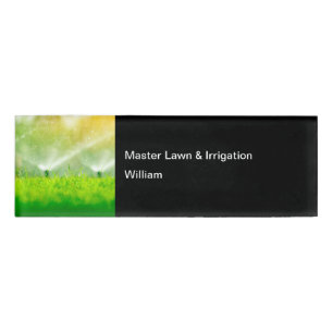 Lawn Sprinklers Irrigation Field Staff Name Tag