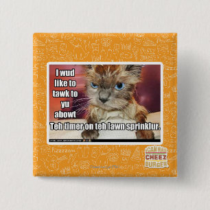 Lawn Sprinklur Timer 15 Cm Square Badge