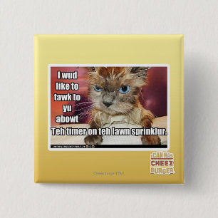 Lawn Sprinklur Timer 15 Cm Square Badge