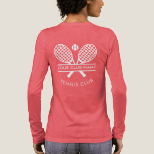 Lawn Tennis Club Name Team Players Racket Motif Tri-Blend Shirt