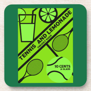 Lawn Tennis Player Graphic Art Coaster