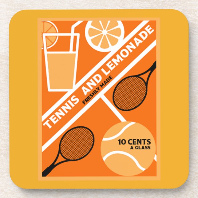 Lawn Tennis Player Graphic Art  Coaster (Front)