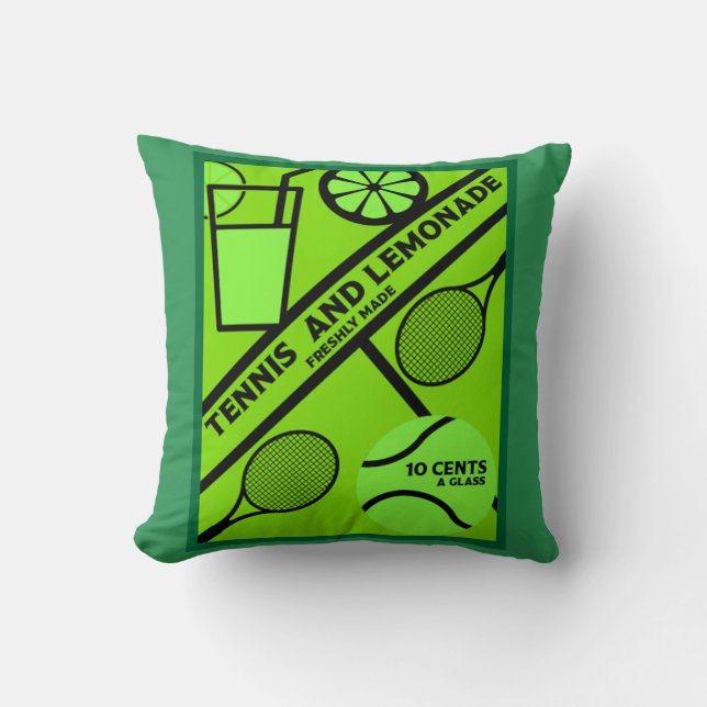 Lawn Tennis Player Graphic Art    Cushion (Front)